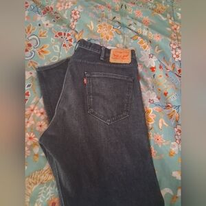 Levi's 501 Dark Black Wash Mens Denim Jeans